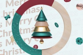 Abstract 3D Christmas Logo 42008836