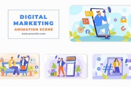 Flat Character Premiere Pro Digital Marketing Animation Scene 46460973