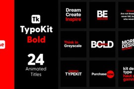 Typo Kit Bold Titles for After Effects 44479887