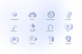 Virtual Reality - Flat Icons 49204354