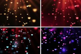 Heart Particles Valentines Day Background Pack 50374139