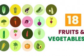Fruits And Vegetables Animated Element Pack After Effects Template 44499444