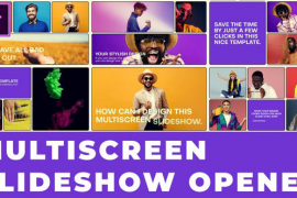 Multiscreen Slideshow | Split Screen Opener | Dynamic Intro MOGRT for Premier Pro 49302447