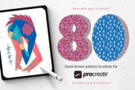 CreativeMarket – 80 hand-drawn patterns for Procreate 5091208