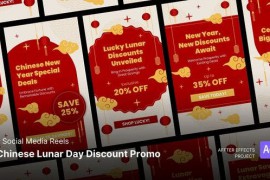 Social Media Reels - Chinese Lunar Day Discount Promo After Effects Template 50567197