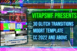 Glitch Transitions Vol. 08 | MOGRT 48879133