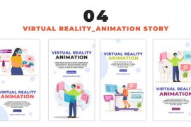 VR Technology 2D Vector Character Instagram Story 48661551