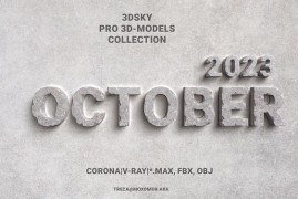 [3D Materials] 3DSky Pro 3D-Models Collection October 2023 [Corona|V-Ray|*.max, FBX, OBJ]