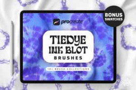 Free Download:Procreate Tie Dye Ink Blot Brushes