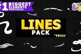 Flying Cartoon Lines | FCPX 24263493