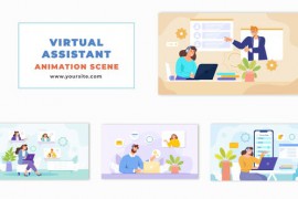 2D Animation of Virtual Assistant Performing Tasks 47865193