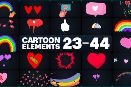 Cartoon Elements for DaVinci Resolve 48028400