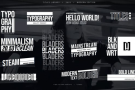 Modern Typography Titles | FCPX 39236759