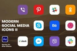 Modern Social Media Icons II 50309975
