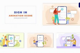 Sign in Process Concept Flat Vector Animation Scene 49481139