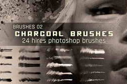 Realistic Charcoal Photoshop Brushes