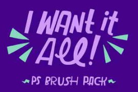 CreativeMarket – I Want It All PS Brush Bundle 2220468