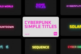 Cyberpunk Simple Title 01 for After Effects 45066830
