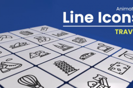 50 Animated Travel Line Icons 49384564