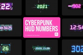 Cyberpunk HUD Numbers for Premiere Pro 44912506