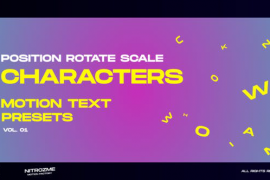 Characters Motion Text: Position Rotate Scale Vol. 01 45757125