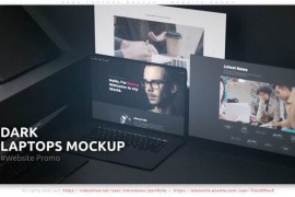 Dark Laptops Mockup - Website Promo 50872356