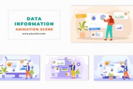 Vector Cartoon Avatar for Data Visualization Animation Scene 48571588