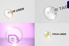 Glitch Logo Glass Ball for Premiere Pro 52689596