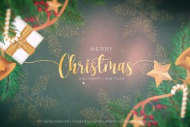 Happy Christmas Text Reveal || Happy New Year Text Reveal || Happy 2023 MOGRT 42442779