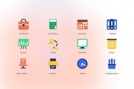 Office Supplies - Flat Icons 43938934
