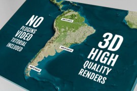 3D Physical Map - South America PP 44170913