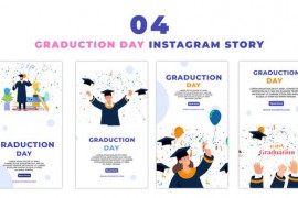 Graduation Day Cartoon Character Animation Instagram Story 48619681