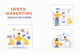 Instagram Marketing Animation Scene 43784992