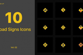 Road Signs Icons for Premiere Pro Vol. 02 45611345