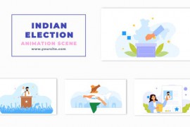 Indian Election And Voting Concept Vector Character Animation Scene 47273584