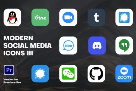 Modern Social Media Icons III | MOGRT 50929300