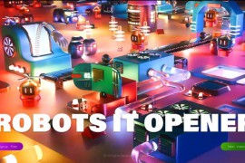 3D Glitch Animation AI Colorful Robots IT Opener 50473636