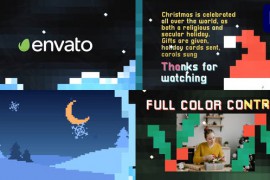Christmas New Year Pixel Opener | Premiere Pro MOGRT 42344152