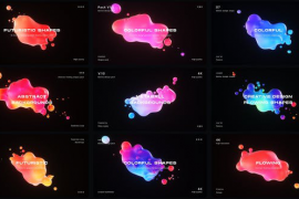 Colorful Gradient Metaball Flowing Shape Backgrounds Pack 51676179