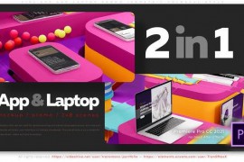 Application and Laptop Promo Isometric Colorful Style 2in1 pack 45580159