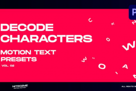 Characters Motion Text: Decode Vol. 02 for Premiere Pro 45890200