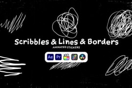 Scribbles & Lines & Borders Animated Stickers 50571488