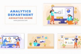 Data Analytics Flat 2D Character Art Animation Scene 49480820