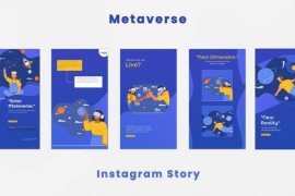 Metaverse Illustration Instagram Story 44334649