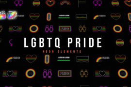 LGBTQ Pride Neon Elements 52617489