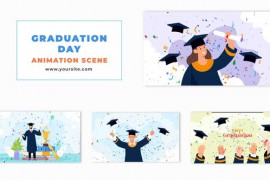 Graduation Day Ceremony Animation Scene 47865357