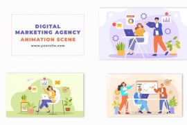 Digital Marketing Agency Digital Character Design Animation Scene 49480817