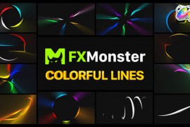 Colorful Flying Lines | FCPX 27372076