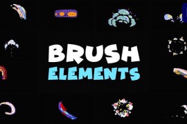 Brush Abstract Colorful Elements | Premiere Pro MOGRT 47984172