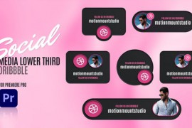 Social Media Lower Thirds Dribbble - Premiere Pro 48886449